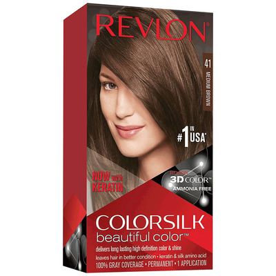 Revlon - Colorsilk Beautiful Color, coloration permanente - 41 Châtain moyen