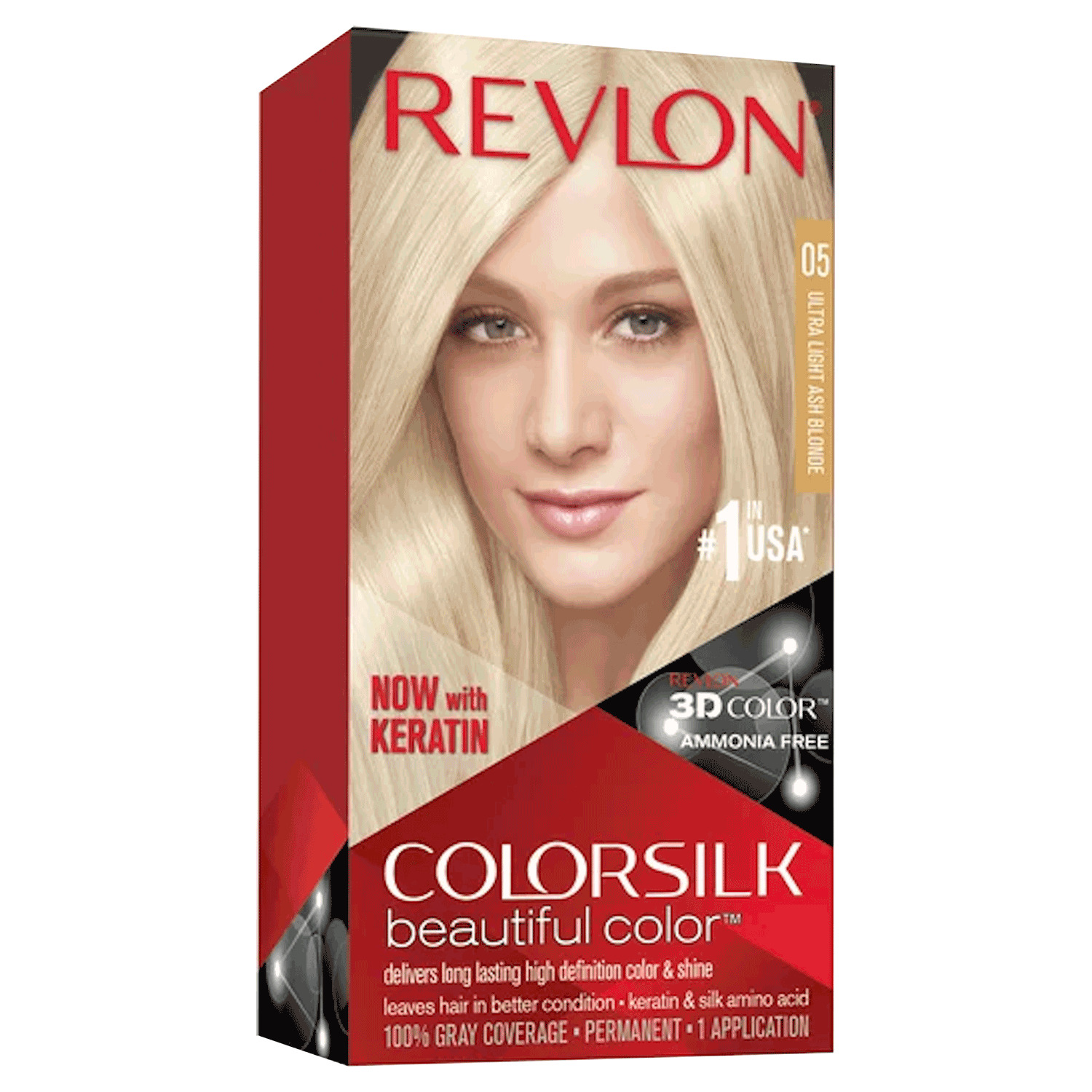 Revlon - Colorsilk Beautiful Color, permanent hair colour - 05 Ultra Light Ash Blonde