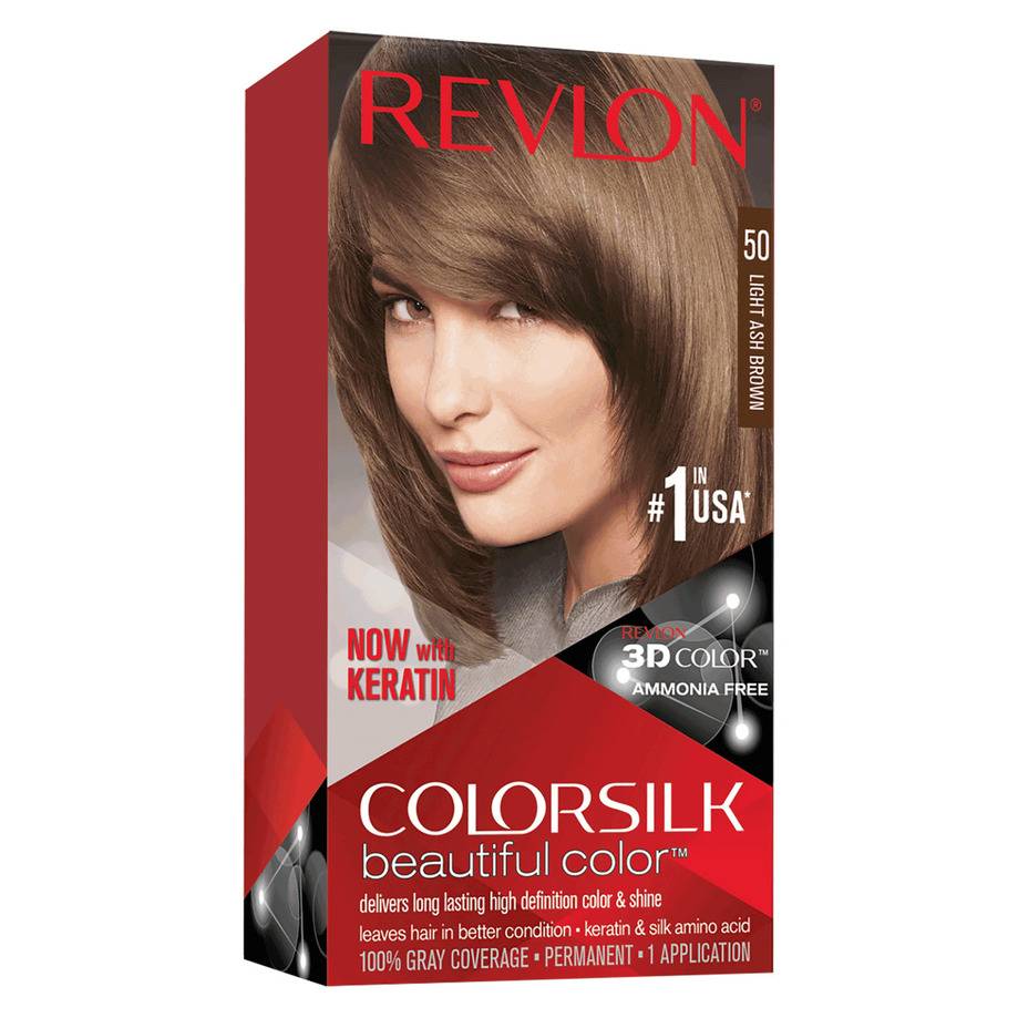 Revlon - Colorsilk Beautiful Color, permanent hair colour - 50 Light Ash Brown