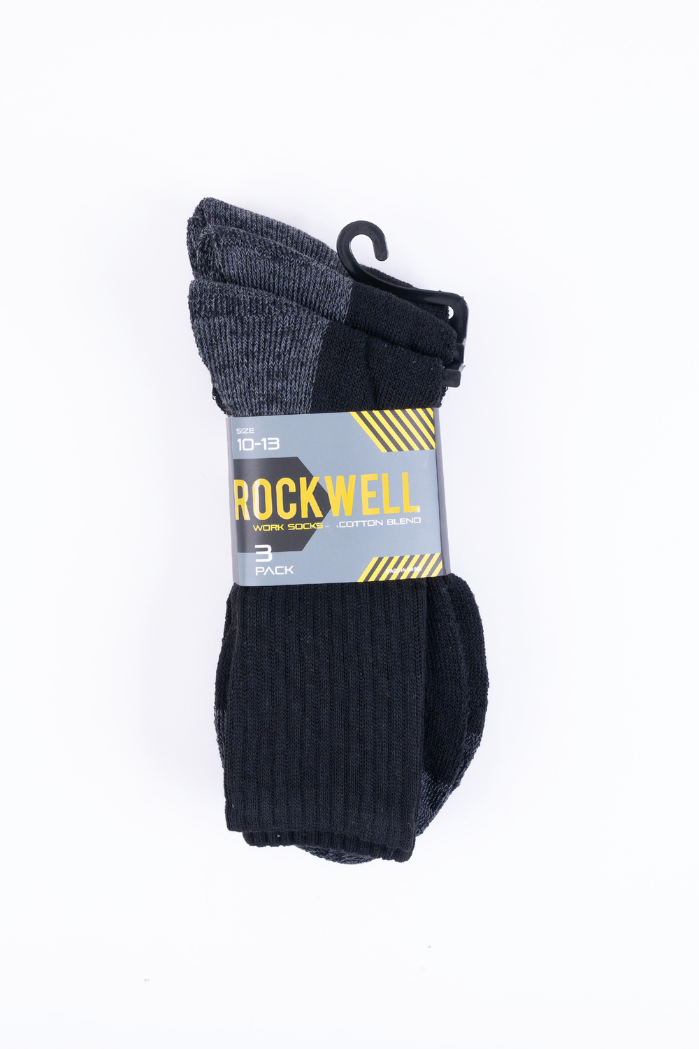 Rockwell - Men's Cotton blend work socks, 3 pairs