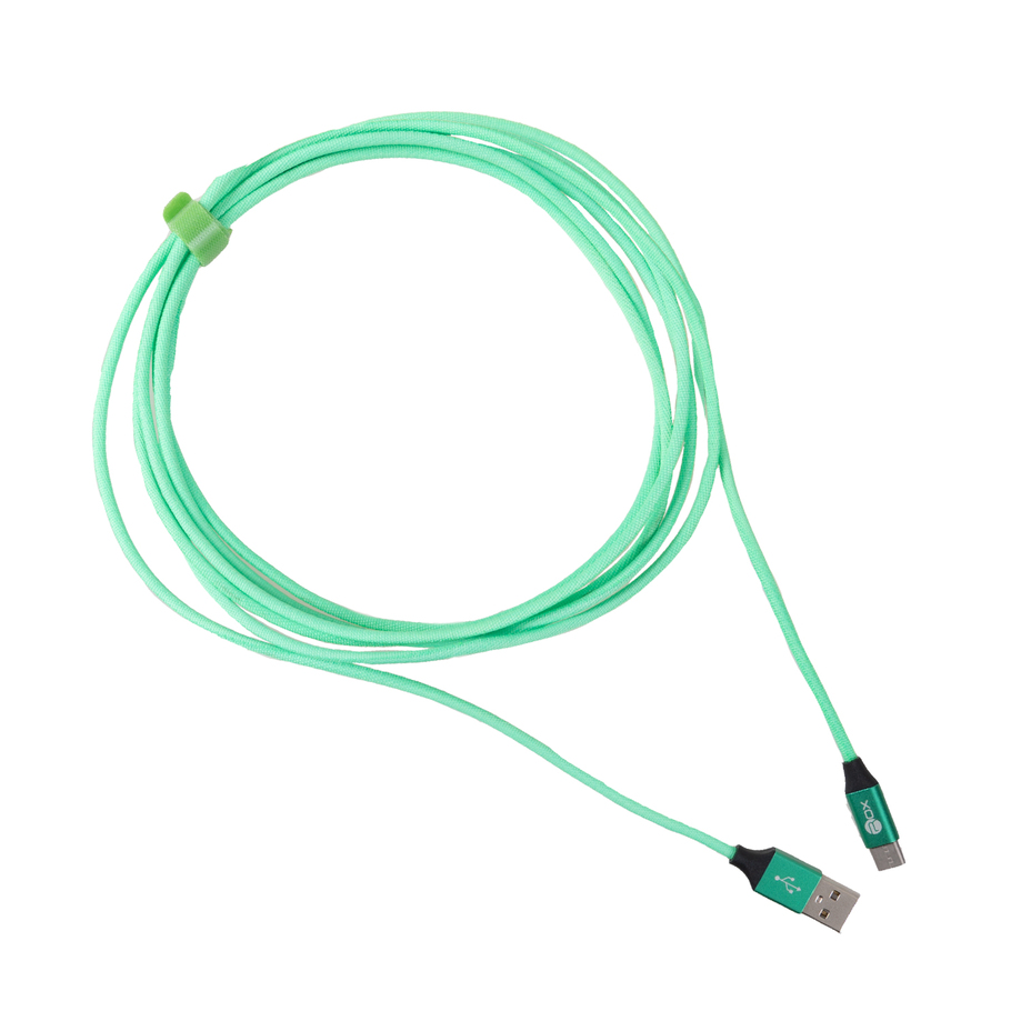 Rox - Câble USB-C, 10', vert menthe
