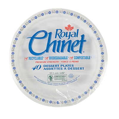 Royal Chinet - Dessert plates, pk. of 40