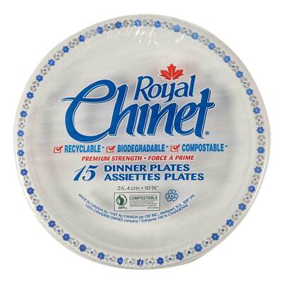 Royal Chinet - Dinner plates, pk. of 15