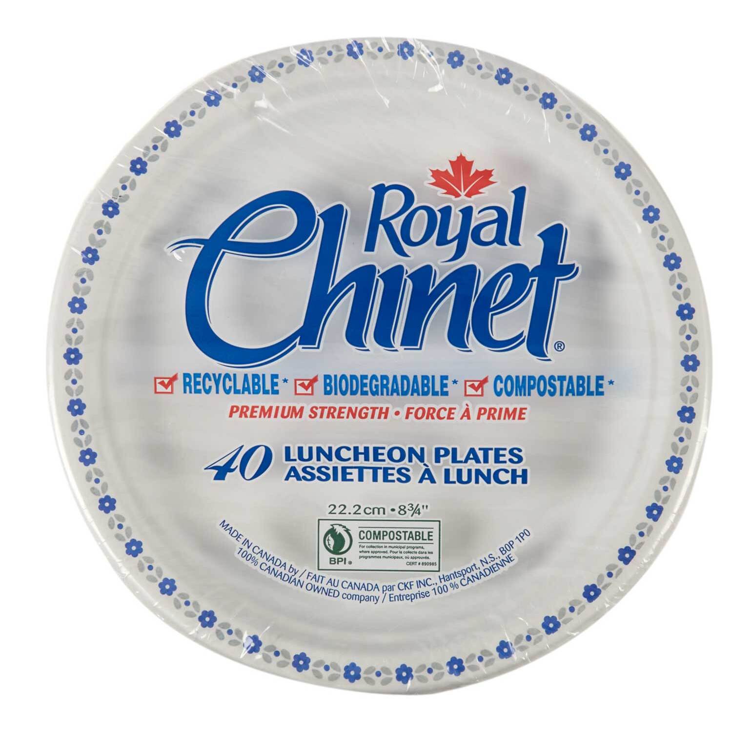 Royal Chinet - Luncheon plates, pk. of 40