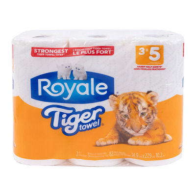 Royale - Tiger towel - Choose-A-Size paper towels, pk. of 3