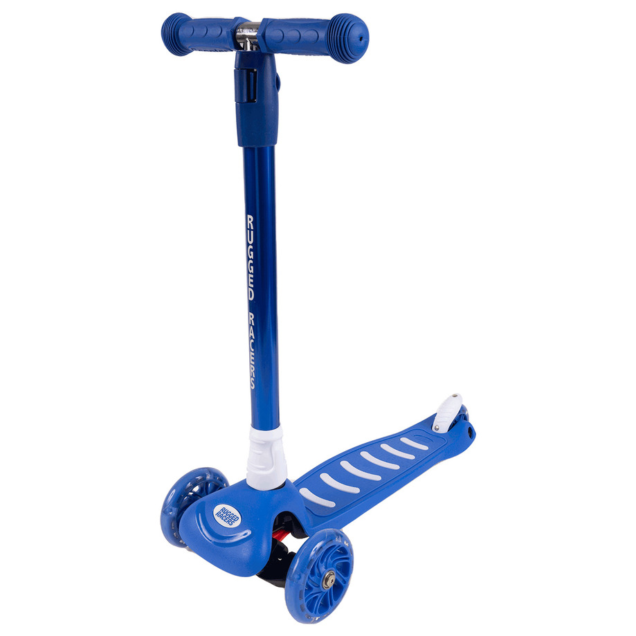 Rugged Racers - Pro, deluxe scooter with adjustable height and LED wheels - Navy