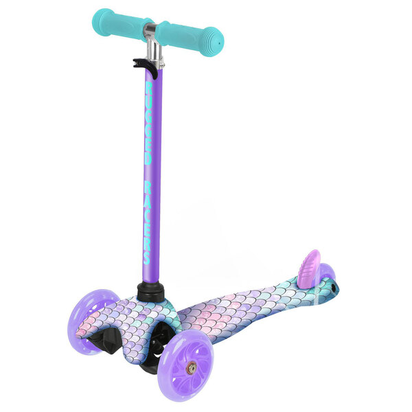 Rugged Racers - Trottinette pour enfants avec hauteur réglable et roues DEL, Fr