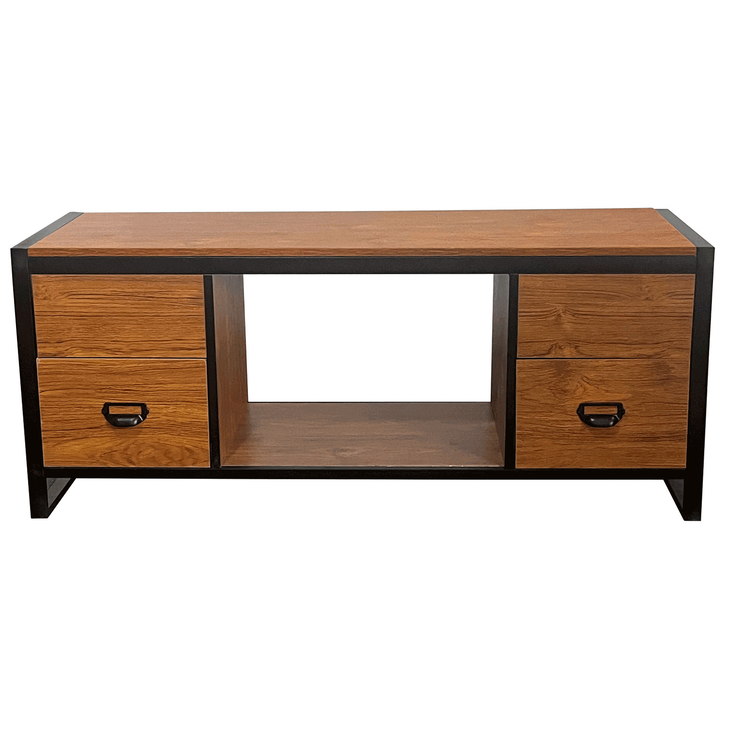 Rustic TV stand with storage