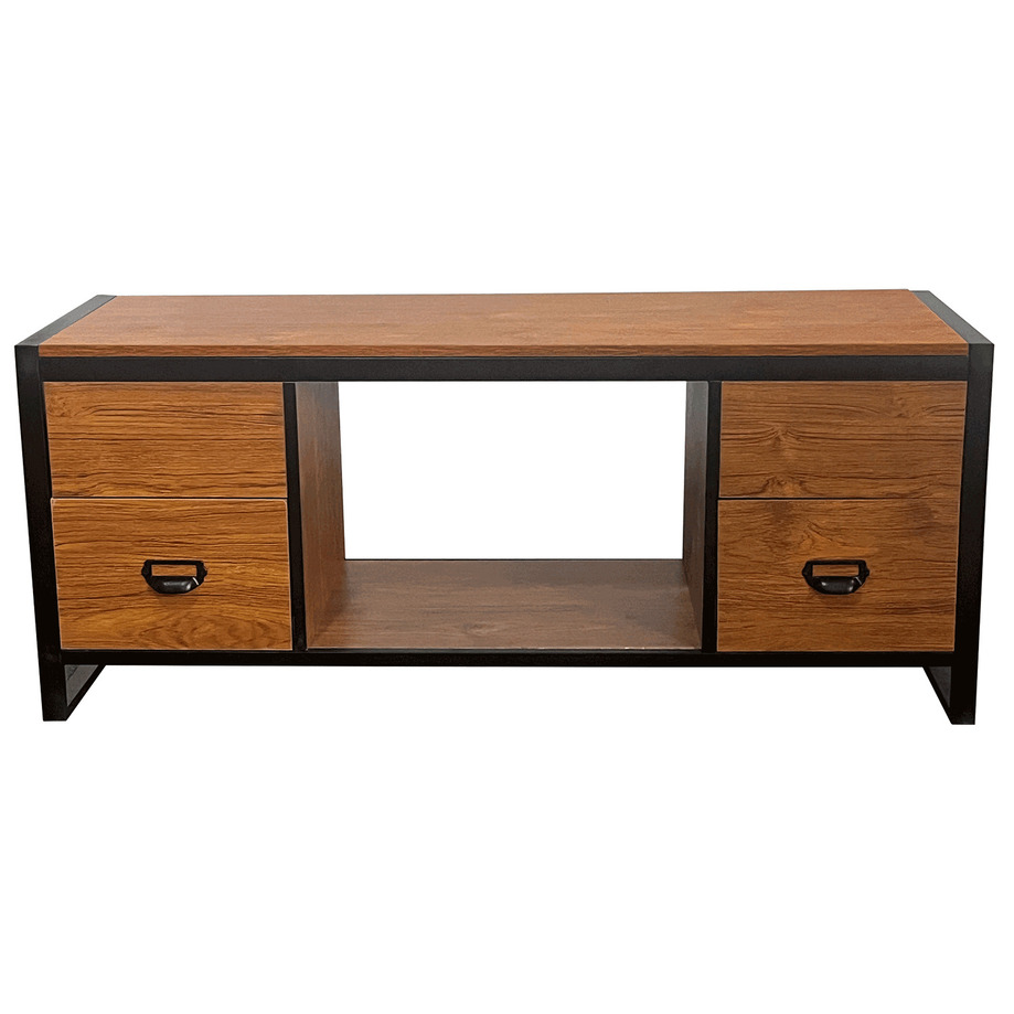 Rustic TV stand with storage