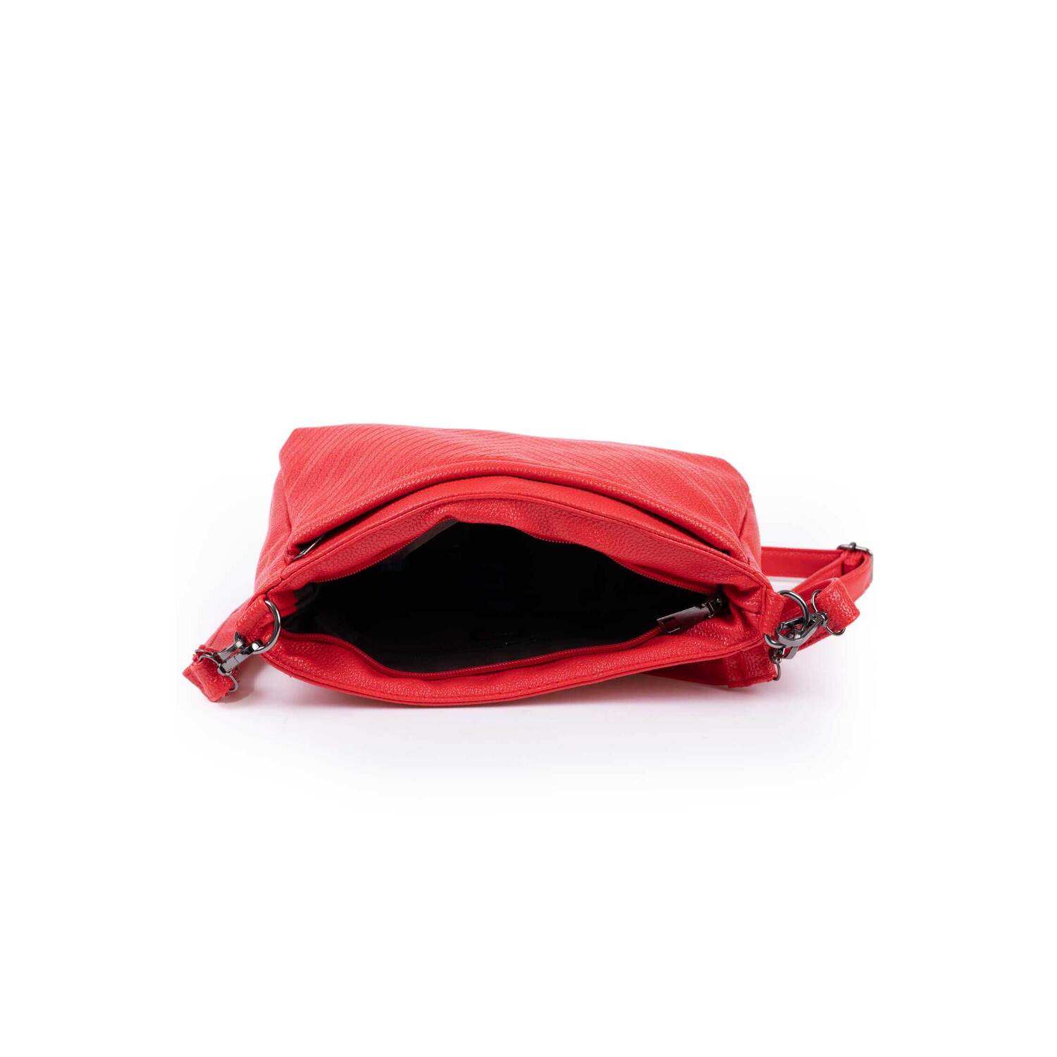 Bandoulière de Sac Sangle Tissée Fleurie Rose et Simili Cuir Rose Vif