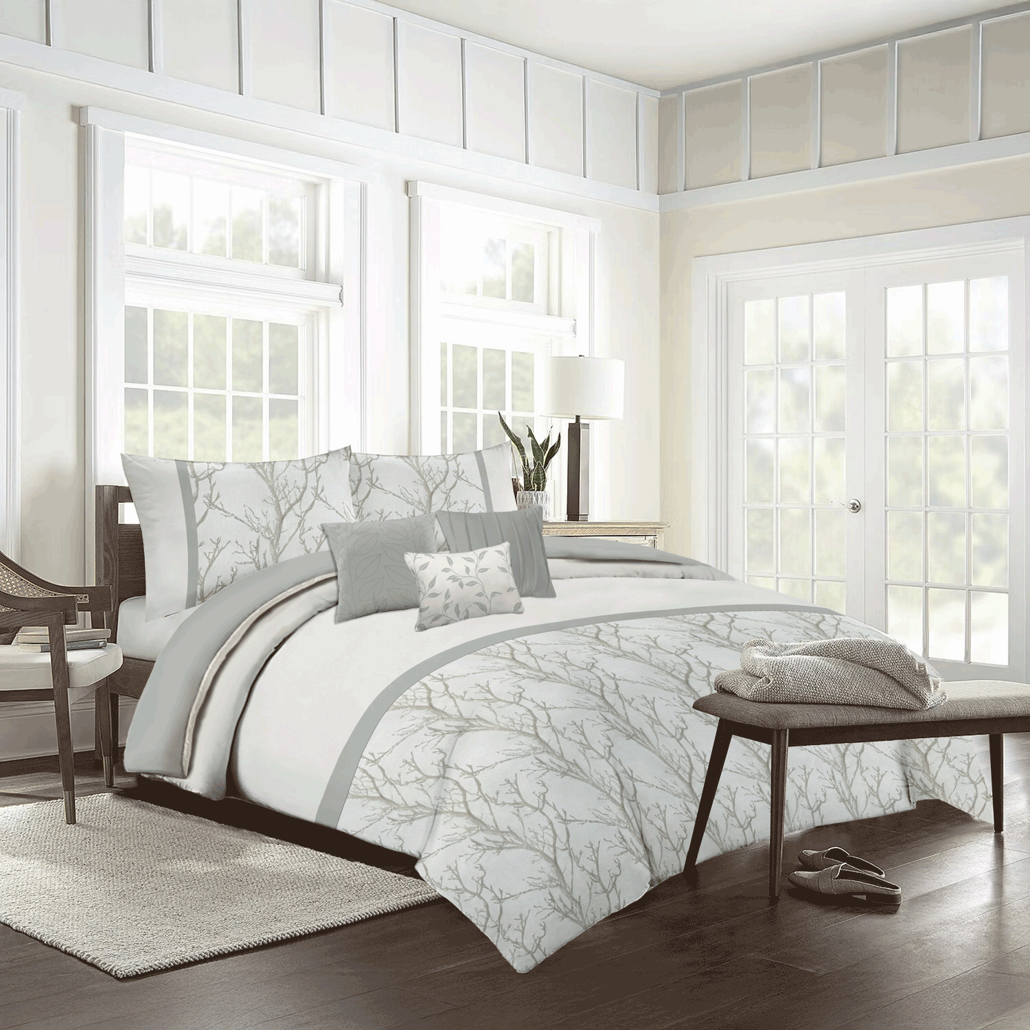 SASHA - Printed comforter set, 7 pcs