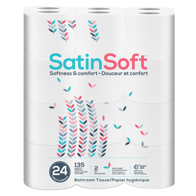 Satin Soft - Papier hygiénique, 24 rouleaux