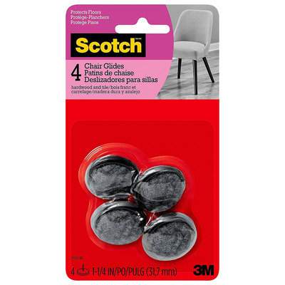 Scotch - Patins de chaise à clouer de 1,25 po, paq. de 4