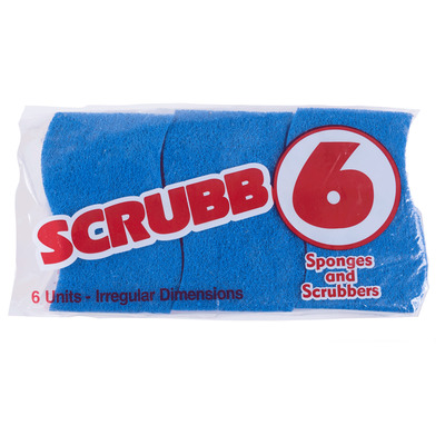 Scrubb sponges and scrubbers, pk. of 6