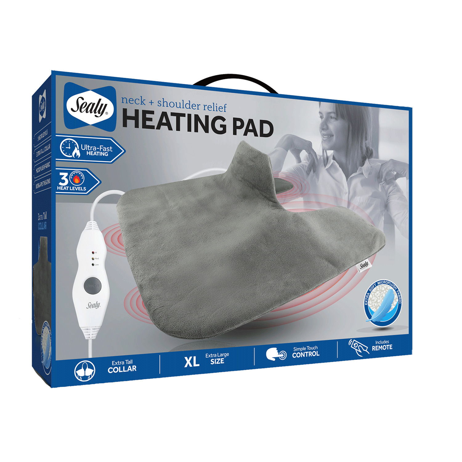 Sealy - Microplush neck & shoulder relief heating pad