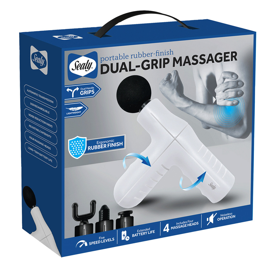 Sealy - Portable dual-grip massager - White