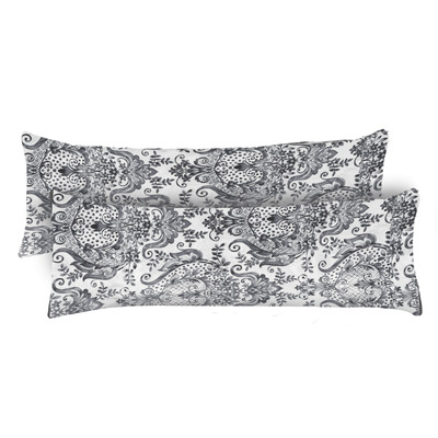 Set of 2 Bamboo Luxe body pillowcases - Damask