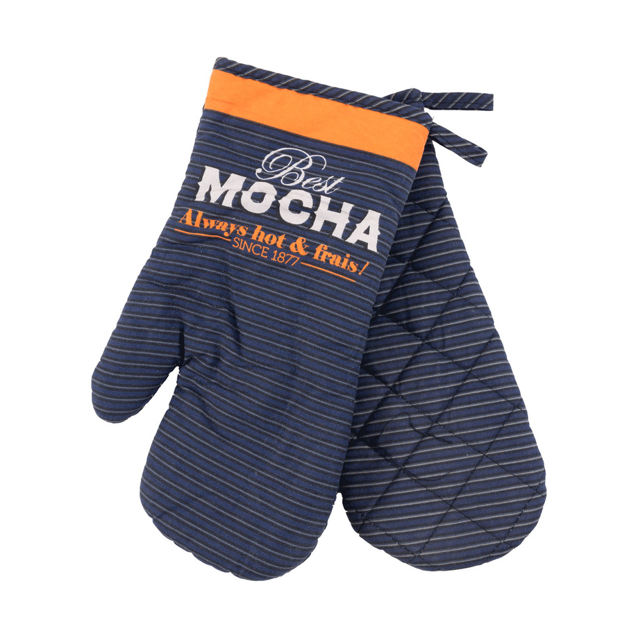 Set of 2 heat-resistant oven mitts - Best Mocha