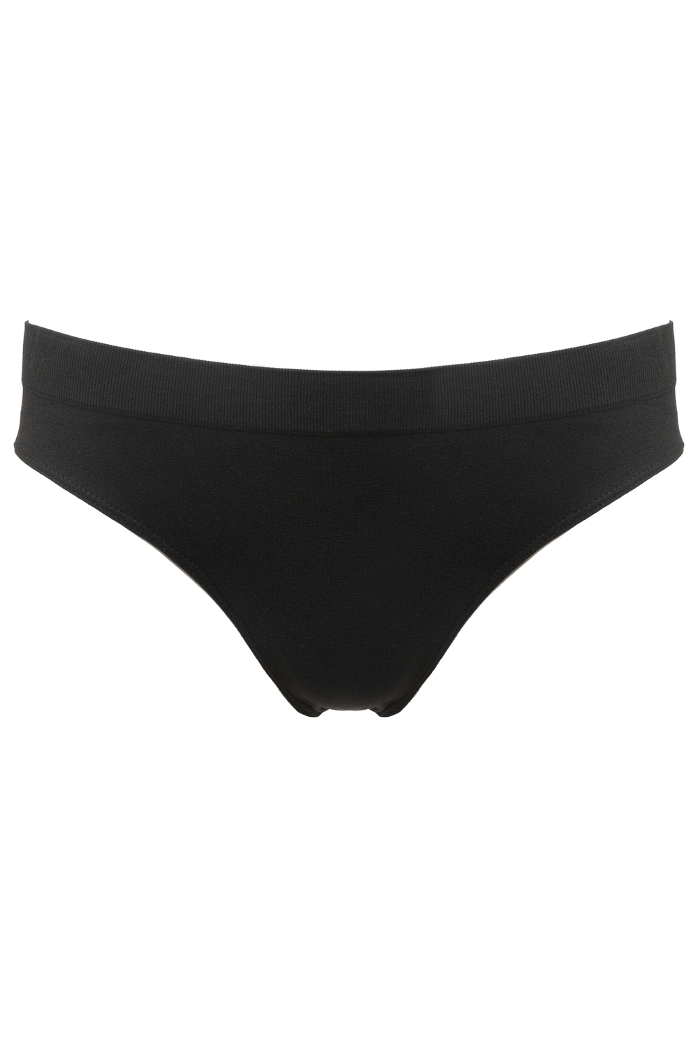Set of 3 seamless high-cut panties - Charcoal, pink & black. Size
