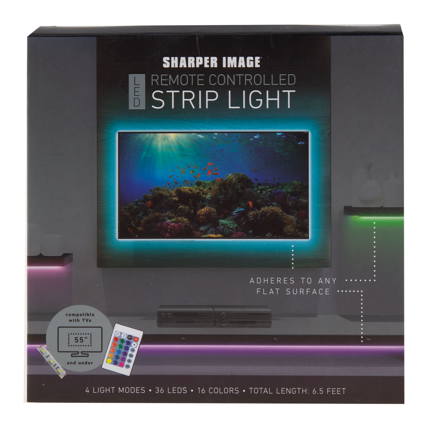 Sharper Image - 6.5' LED remote controlled strip light