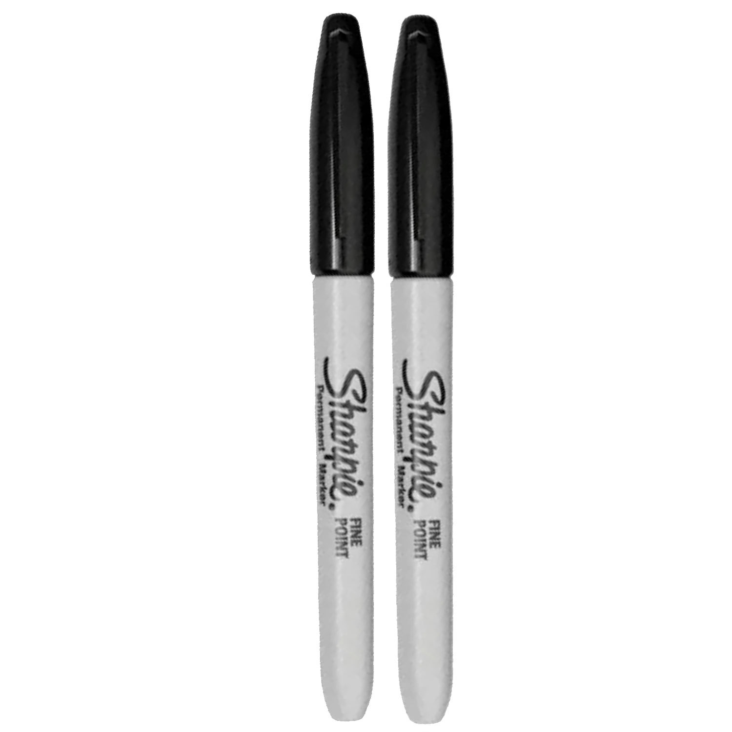 Sharpie - Fine point permanent markers, black, pk. of 2
