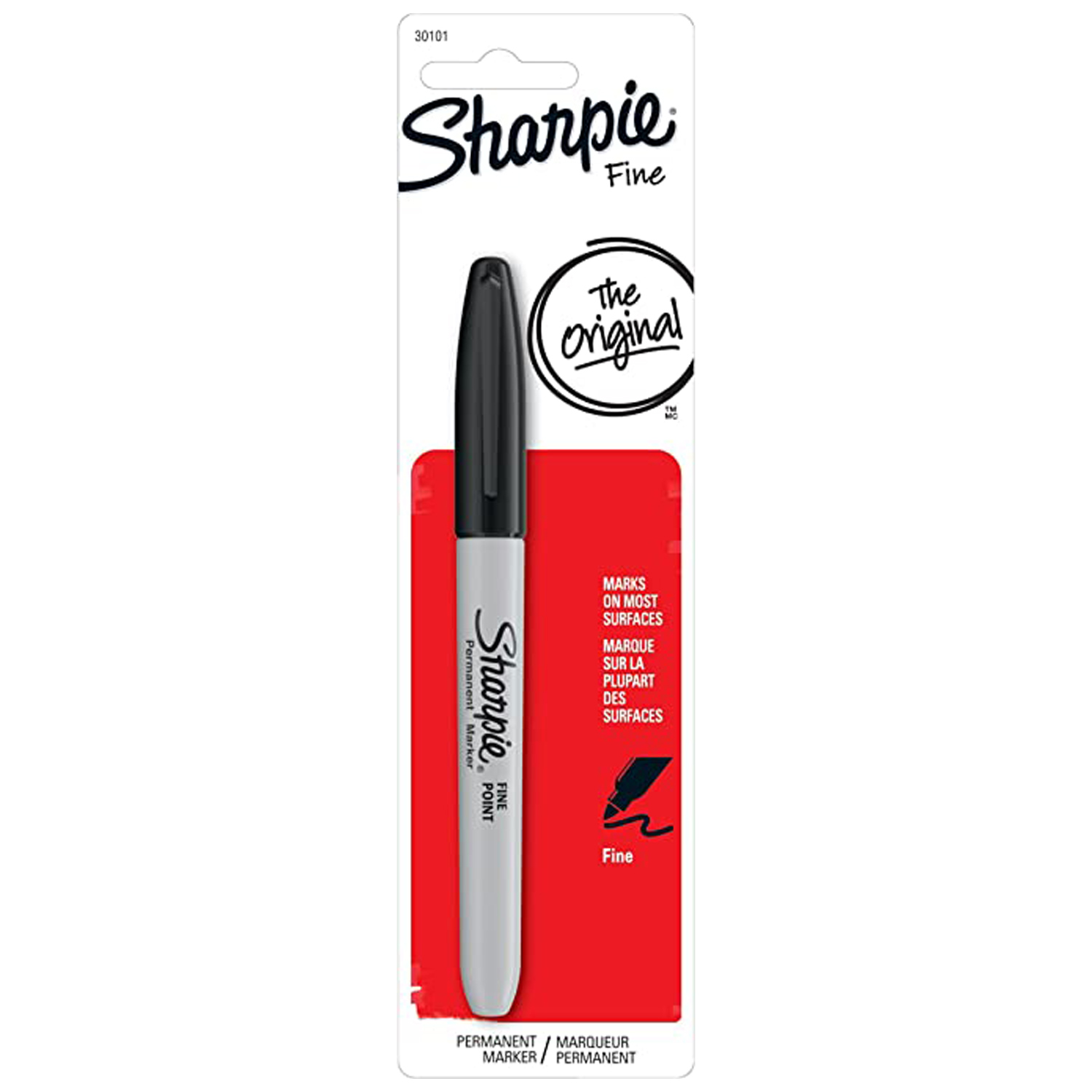 Sharpie - Marqueur permanent - Noir - Pointe fine