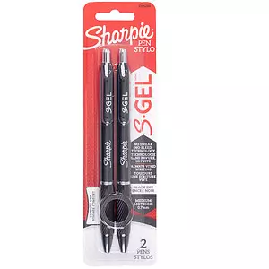 Sharpie - S-Gel, stylos gel à pointe moyenne, paq. de 2