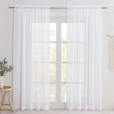 Sheer panel with rod pockets