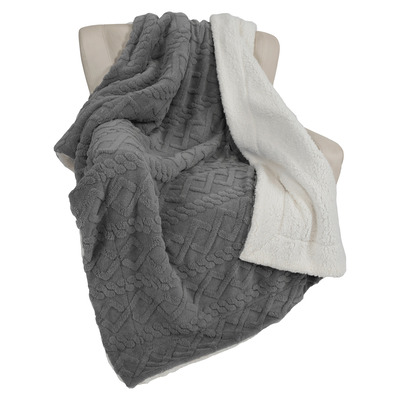 Sherpa two-tone throw