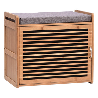 Shoe storage cabinet with cushion