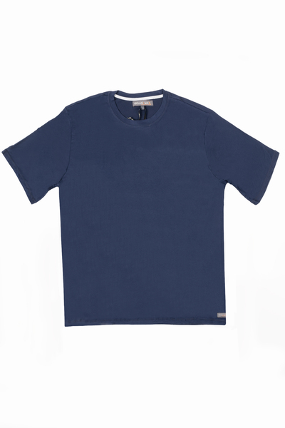 Short sleeve jersey knit shirt for men - Navy