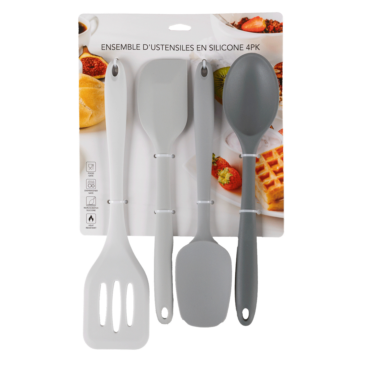 Silicone utensil set, 4 pcs