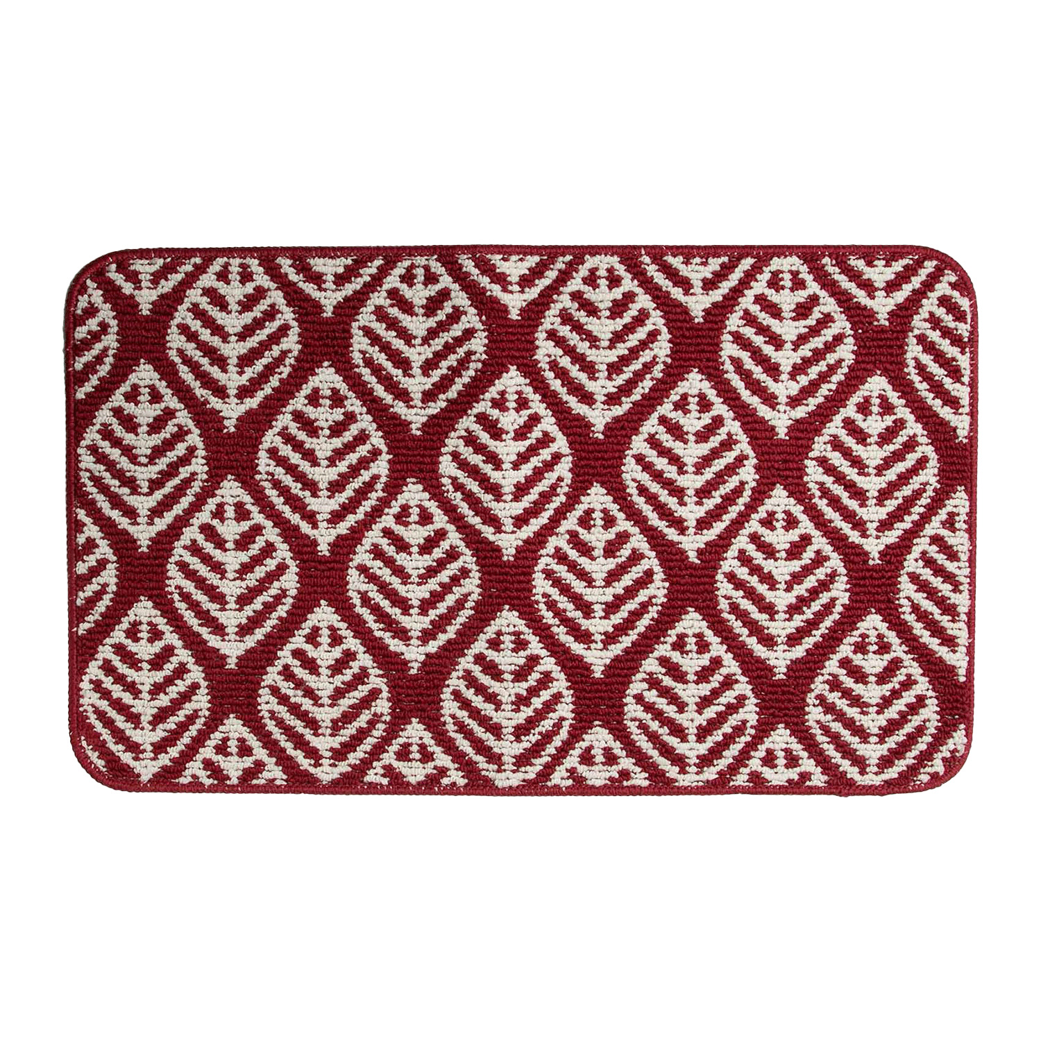 Silk leaf accent rug, 3'x4'