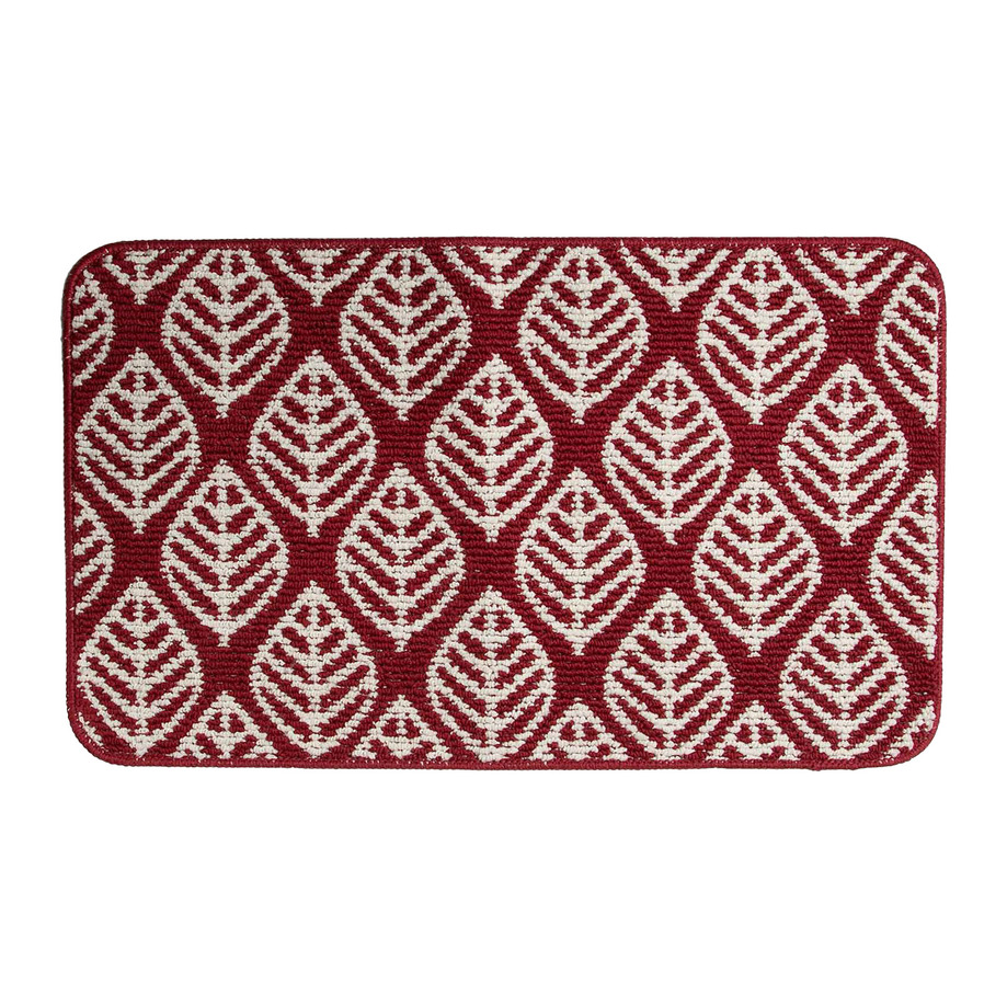 Silk leaf accent rug, 3'x4'