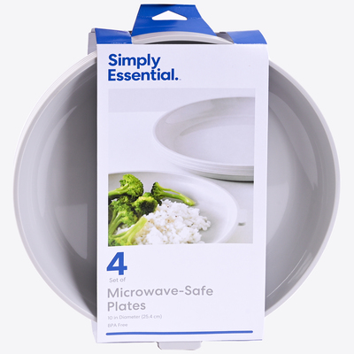 Simply Essential. - Microwave safe plates, pk. of 4