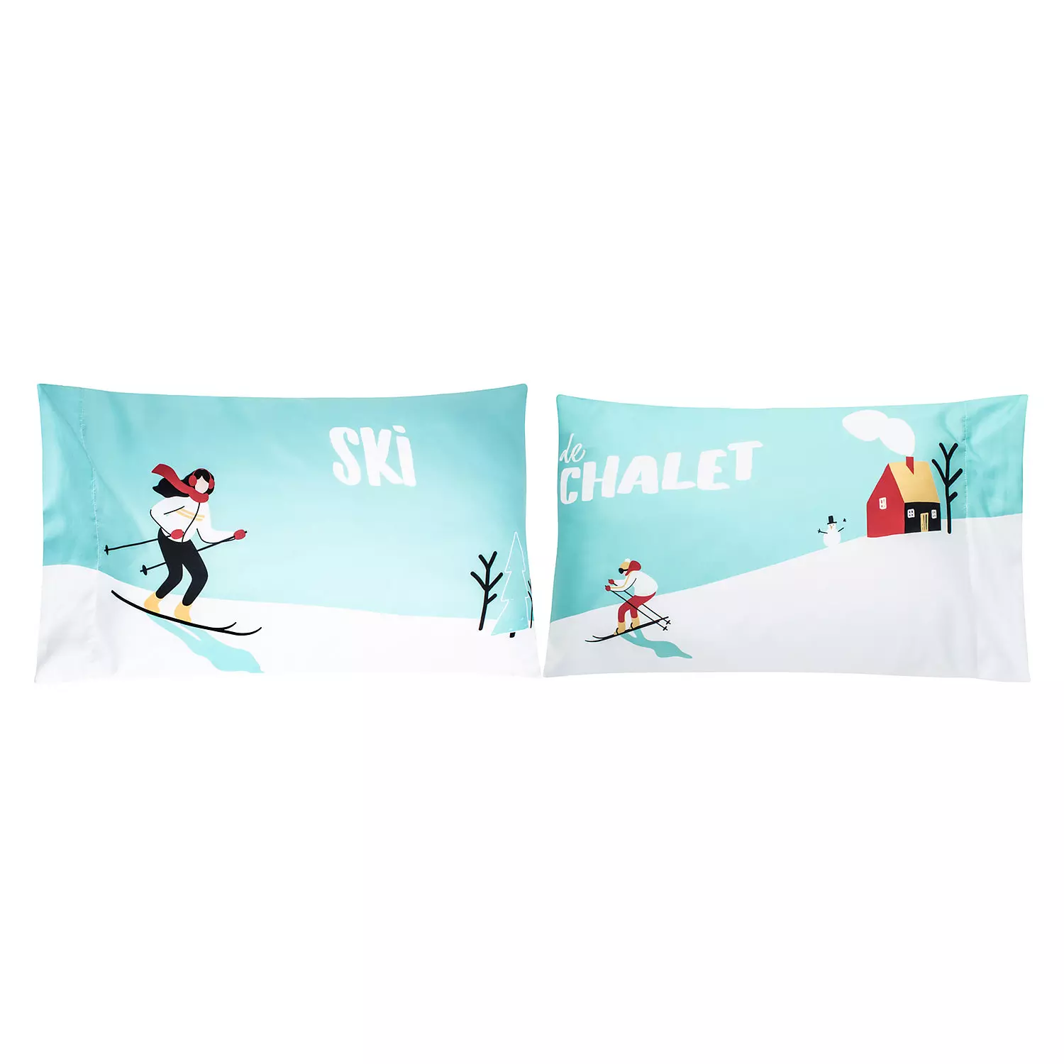 Ski Chalet pillowcase set
