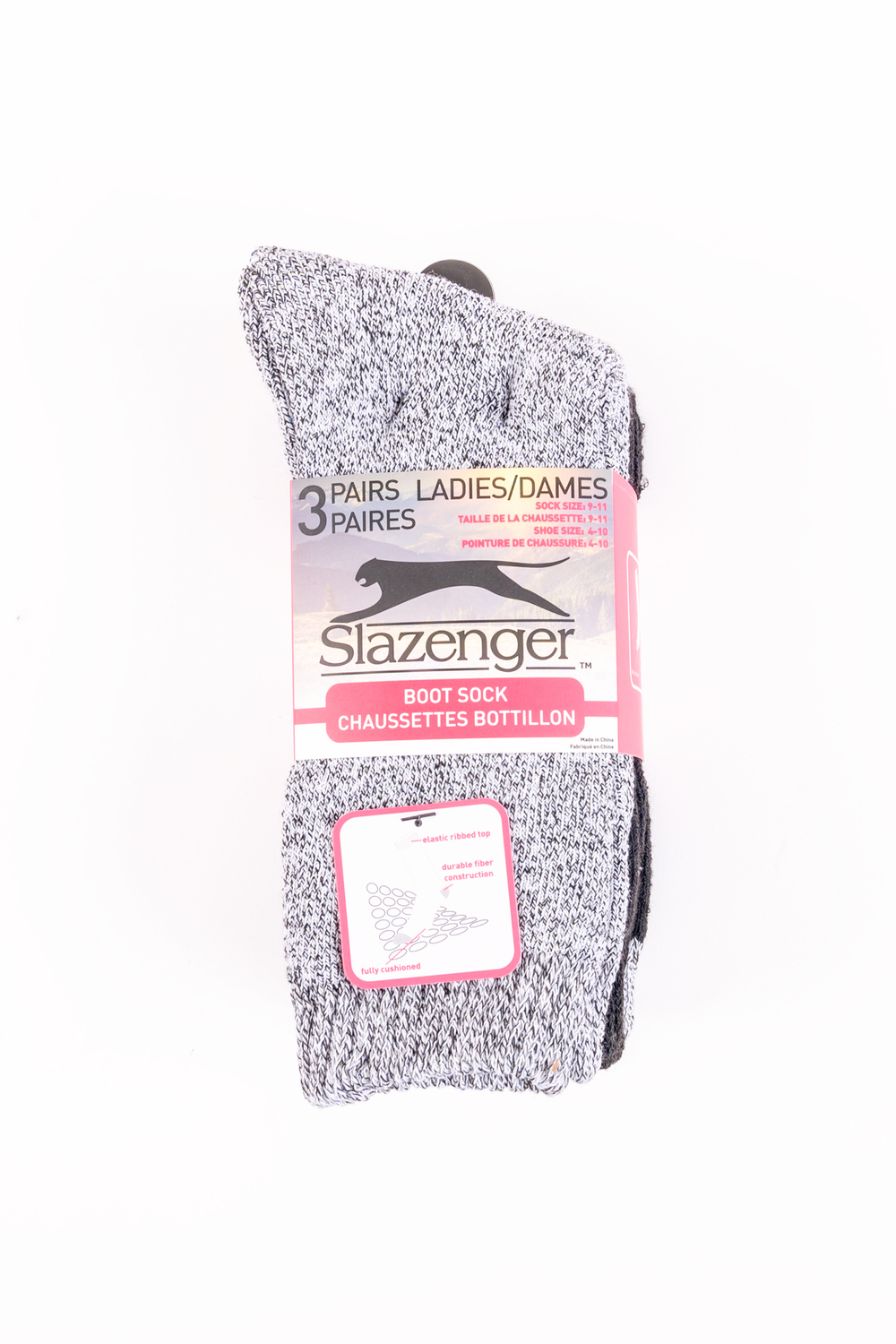 Slazenger - Asst. color cotton boot socks - 3 pairs