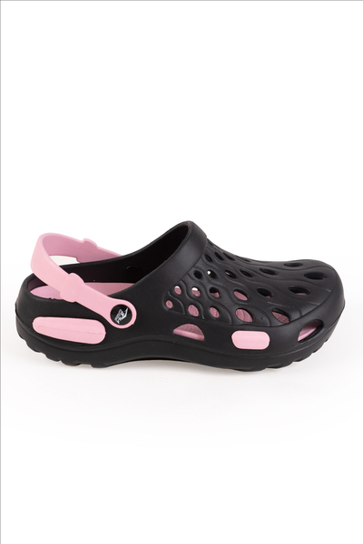 Women's slip-on clog with ankle strap