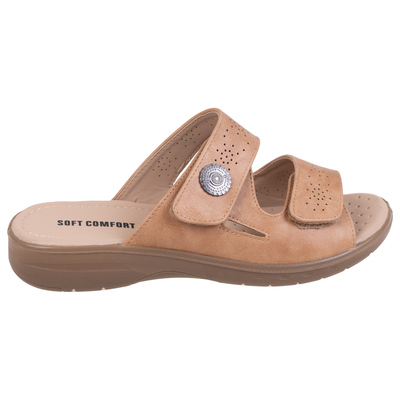 Slip-on comfort sandals with adjustable straps