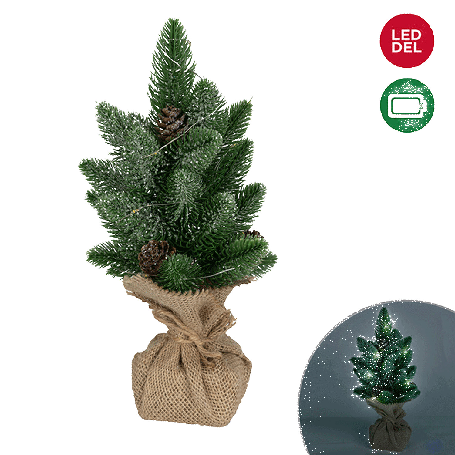 Small Christmas Tree with pine cones