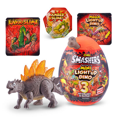 Smashers - Mini dinosaure illuminé - Stégosaure
