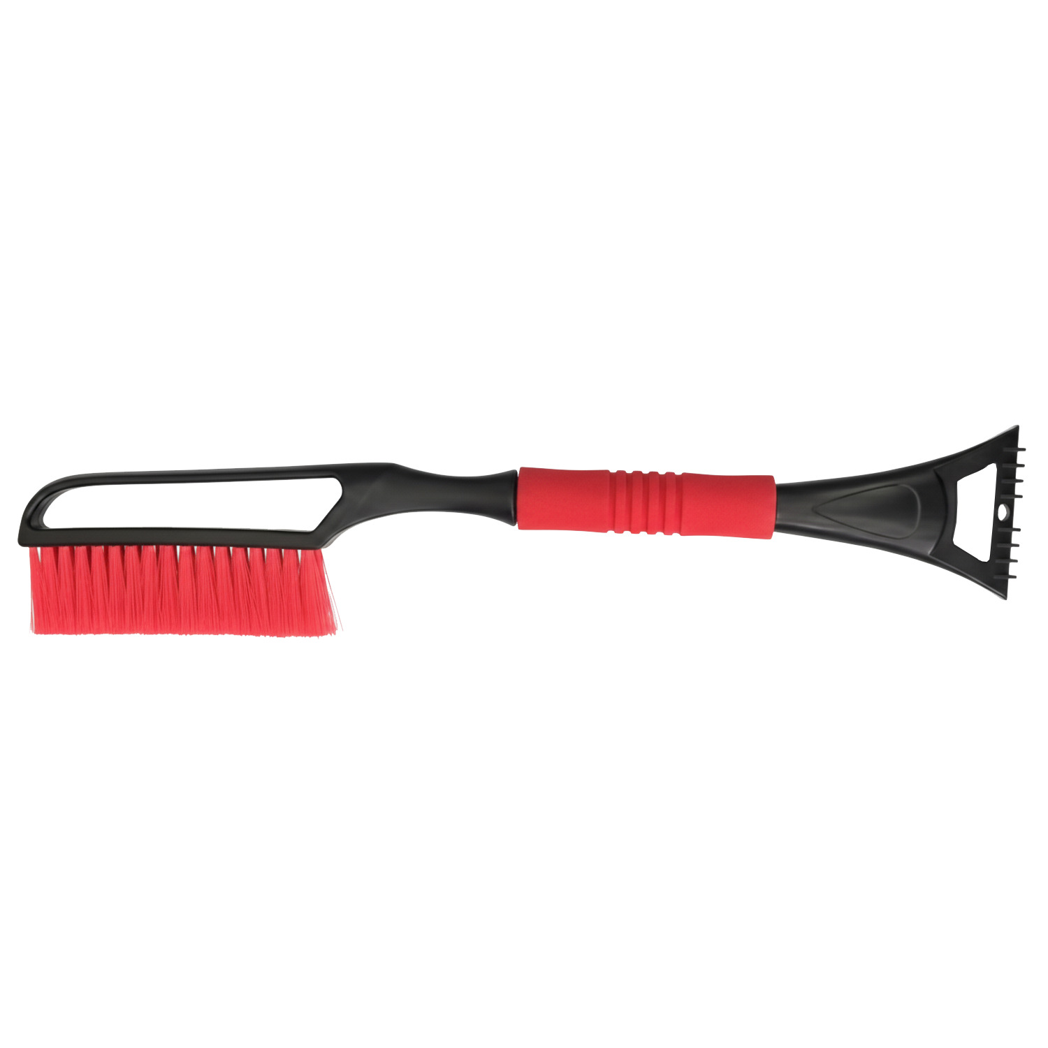 Snow brush with integrated ice scraper