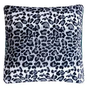 Soft plush cheetah print decorative cushion, 18"x18"