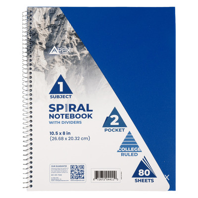 Softcover spiral-bound notebook