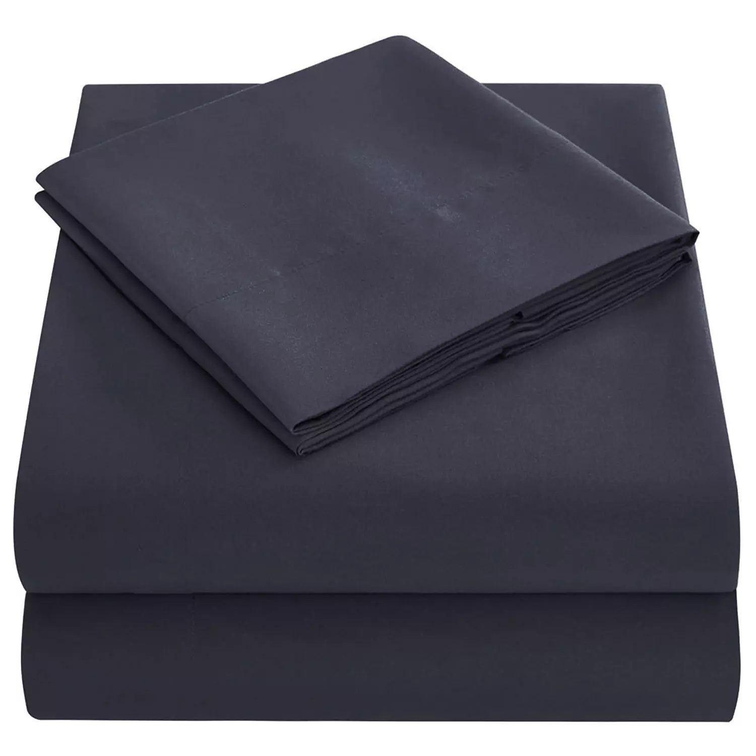 Solid colored brushed sheet set, queen, charcoal