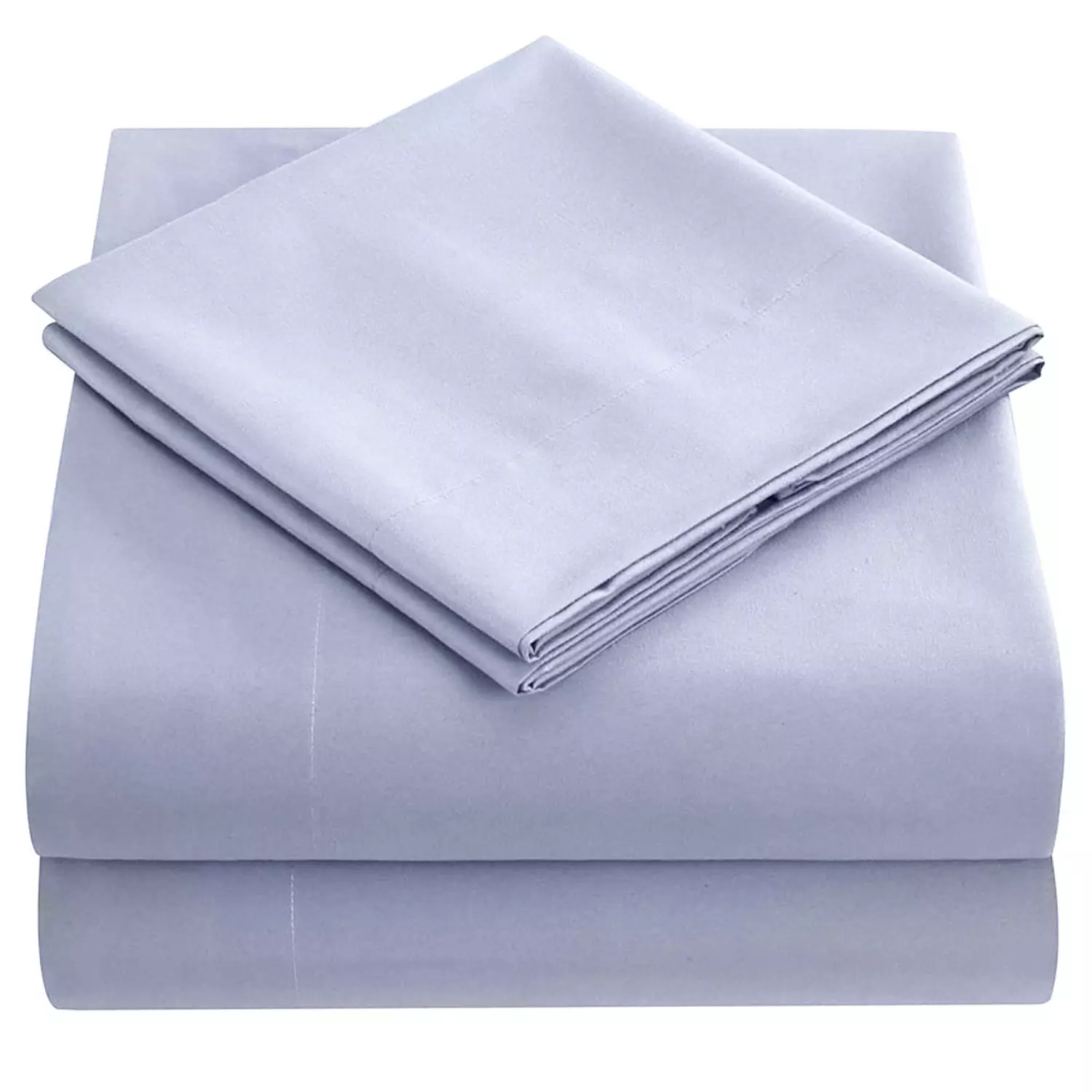 Solid colored brushed sheet set, queen, light blue