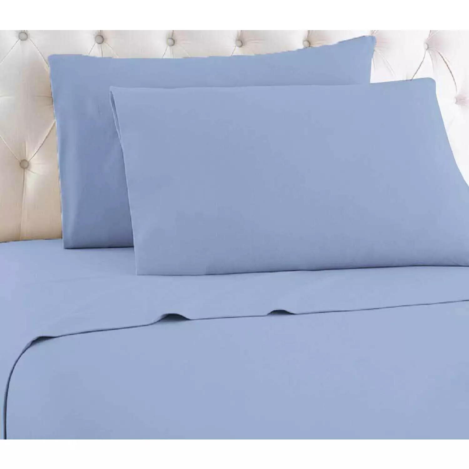 Solid colored brushed sheet set, twin, dark blue