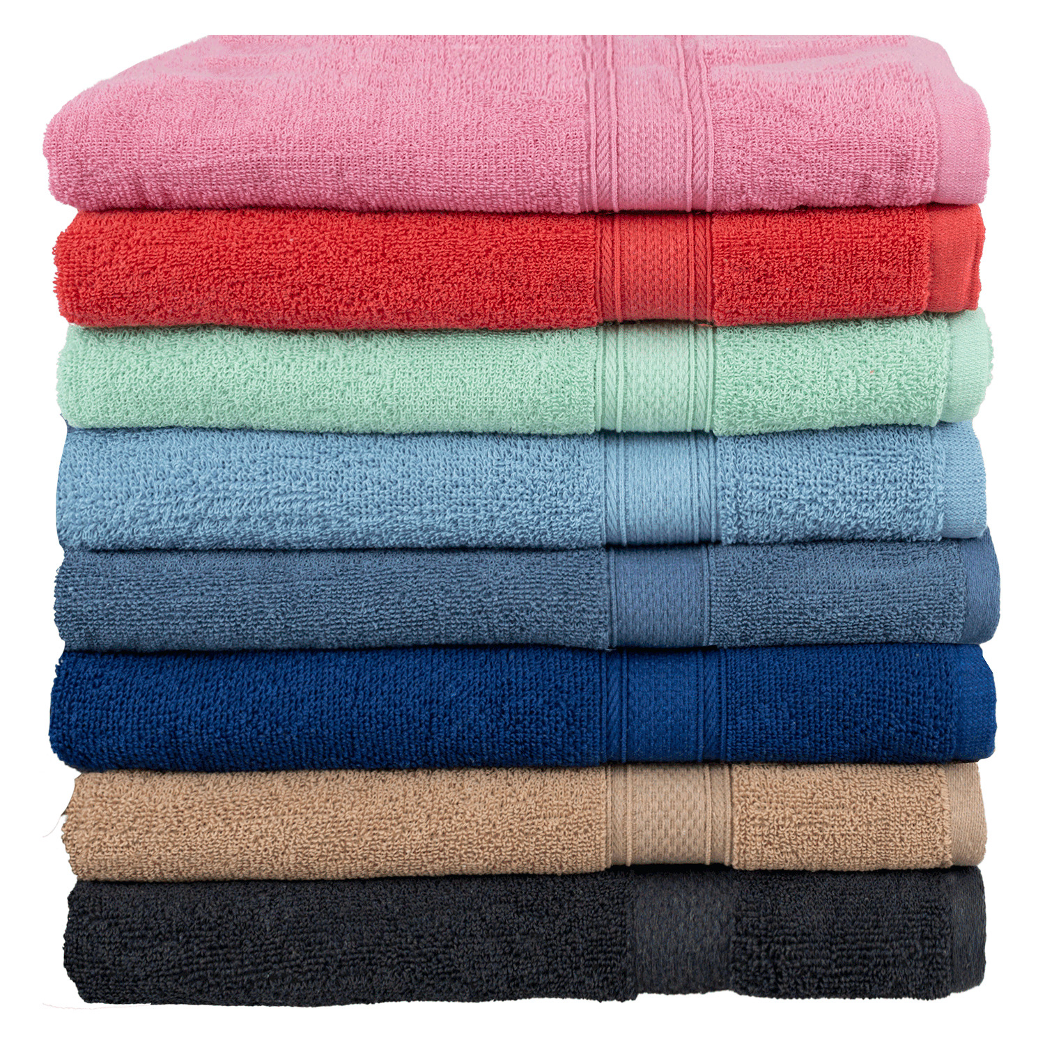 Solid cotton bath towel