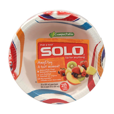 Solo - Bol en papier de qualité supérieure, 20 oz
