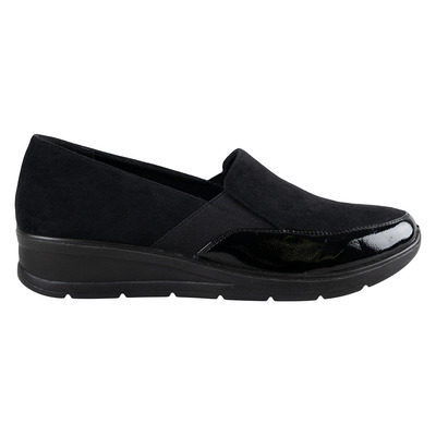Souliers &agrave; talons compens&eacute; vernis - Noir